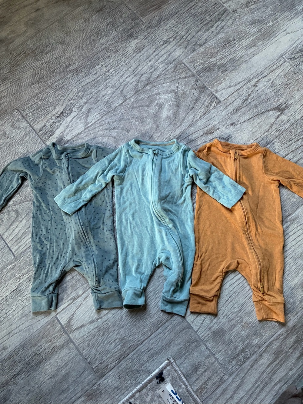 3 Cloud Island Newborn Zipper Pajamas